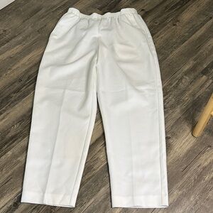 Alfred Dunner White Straight Leg Pants